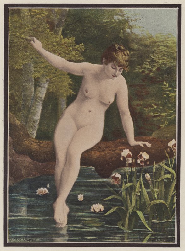 A fürdő (színes litho) alkotó: Marguerite Arosa