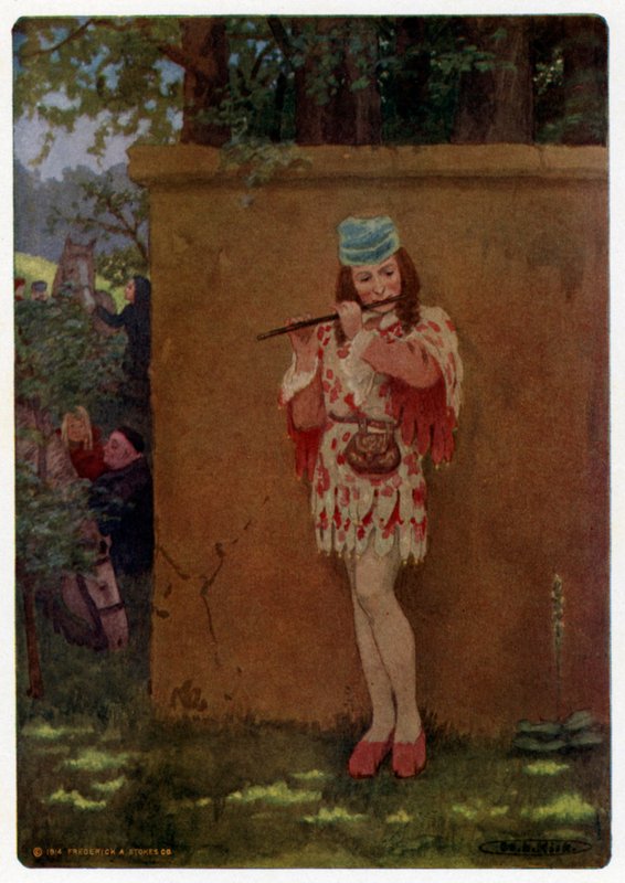 Chaucer Canterbury-meséi: „Egész nap énekelt, vagy furulyázott” (színes litó) alkotó: Maria Louise Kirk