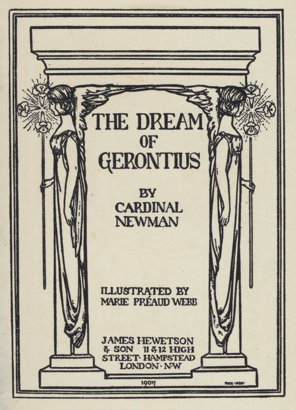 Illusztráció: The Dream Of Gerontius, Newman bíboros (litho) alkotó: Marie Preaud Webb