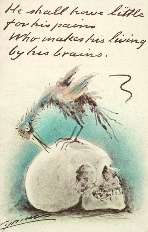 Kevés lesz a fájdalmaiért / Aki agyából él (színes litho) alkotó: Martin  Anderson