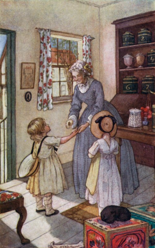Illusztráció Cranford számára, Mrs. Gaskell alkotó: Mary V. Wheelhouse
