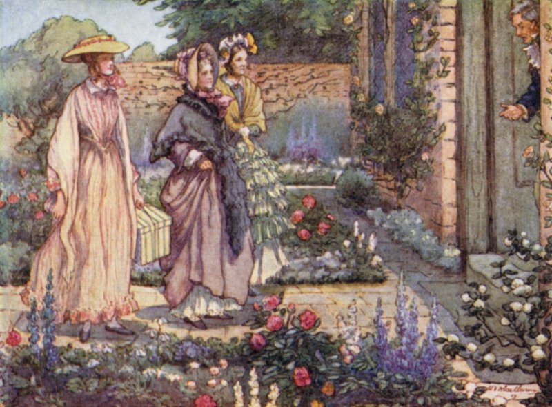 Illusztráció Cranford számára, Mrs. Gaskell alkotó: Mary V. Wheelhouse