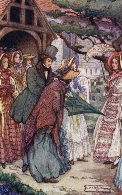 Illusztráció Cranford számára, Mrs. Gaskell alkotó: Mary V. Wheelhouse