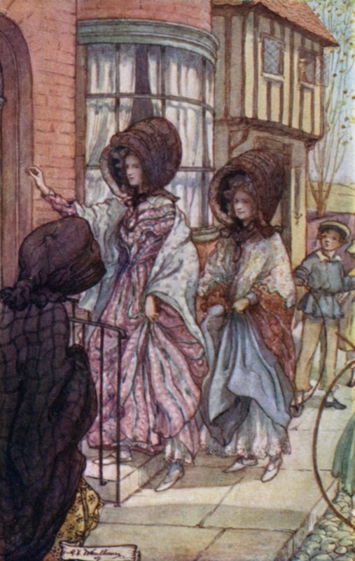 Illusztráció Cranford számára, Mrs. Gaskell alkotó: Mary V. Wheelhouse