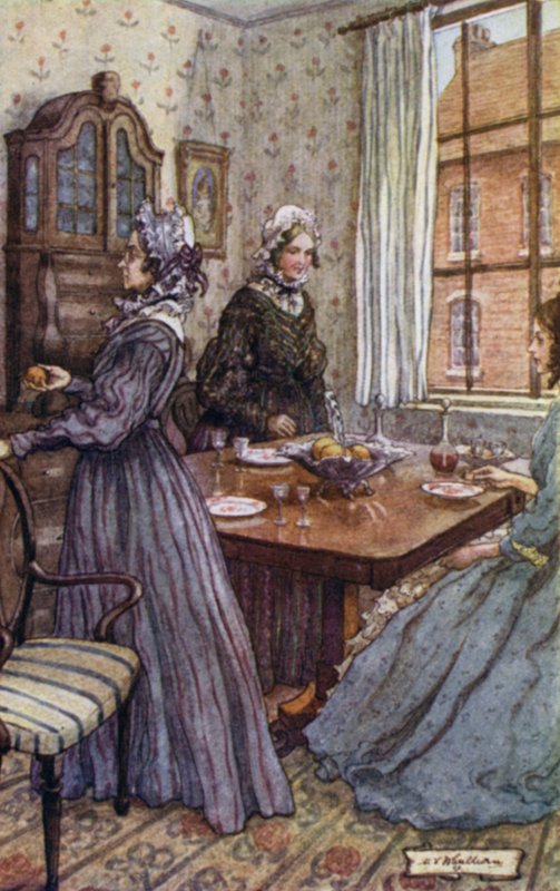Illusztráció Cranford számára, Mrs. Gaskell alkotó: Mary V. Wheelhouse