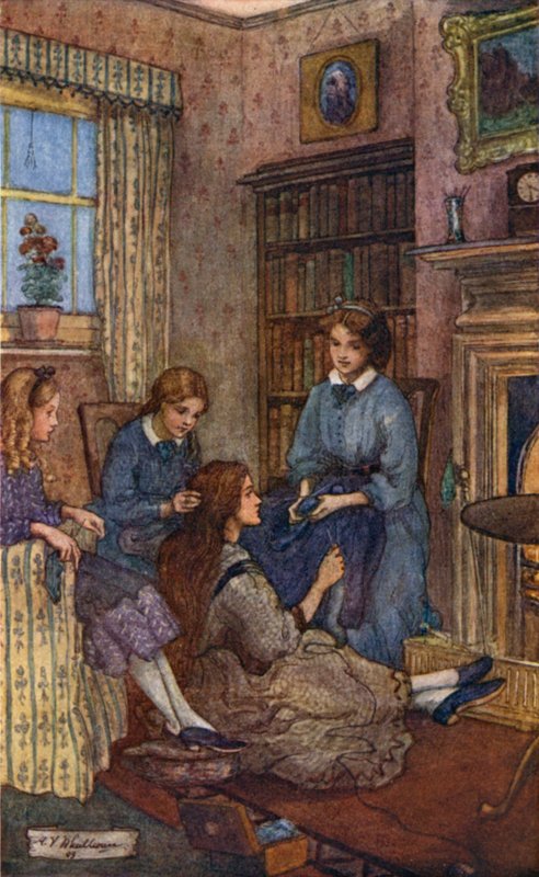 Illusztráció a kis nők számára alkotó: Mary V. Wheelhouse