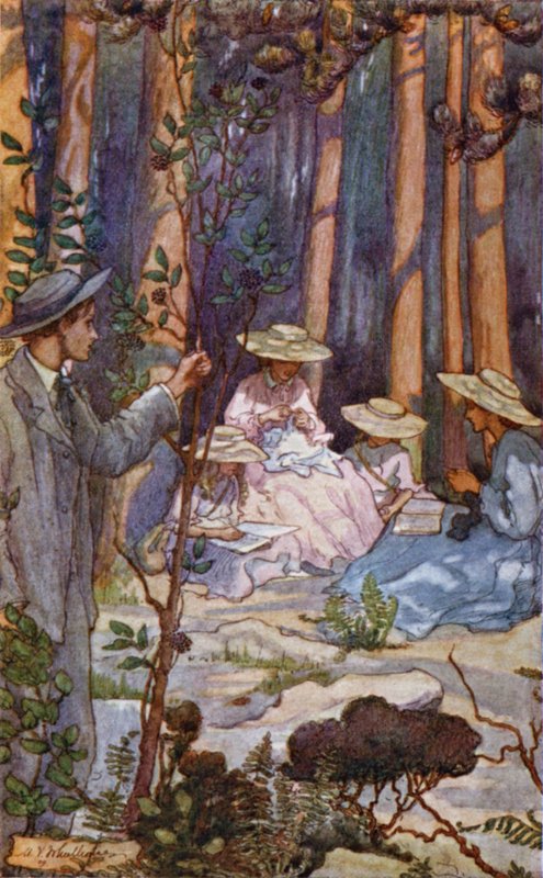 Illusztráció a kis nők számára alkotó: Mary V. Wheelhouse