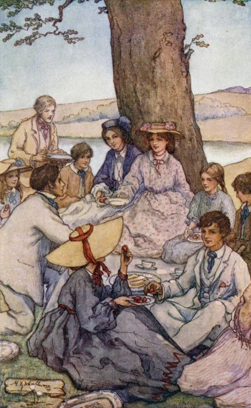 Illusztráció a kis nők számára alkotó: Mary V. Wheelhouse