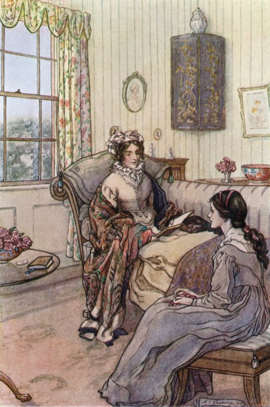Illusztráció feleségek és lányok számára, Mrs. Gaskell alkotó: Mary V. Wheelhouse