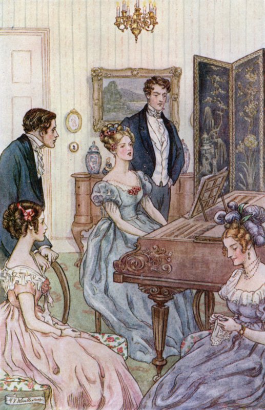 Mrs Gaskell illusztrációja a Feleségek és leányok című könyvhöz alkotó: Mary V. Wheelhouse