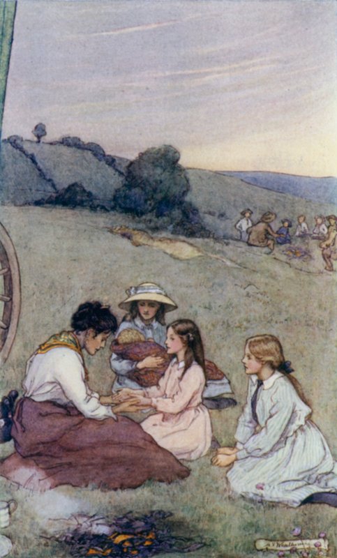 Jelenet a Lassú kocsiból, Edward Verrall Lucas alkotó: Mary V. Wheelhouse