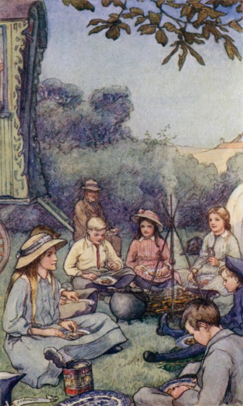 Jelenet a Lassú kocsiból, Edward Verrall Lucas alkotó: Mary V. Wheelhouse