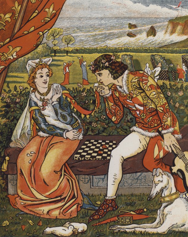 Dorigen és Aurelius, Chaucer Franklin meséje alkotó: Mary Eliza Haweis
