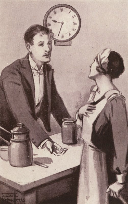H G Wells illusztrációja Kippshez (litográfia) alkotó: Mary Ellen Edwards
