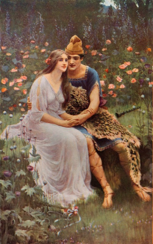 Shakespeare: Florizel és Perdita, A téli mese, IV. felvonás, 3. jelenet (színes litó) alkotó: Mary F. Raphael