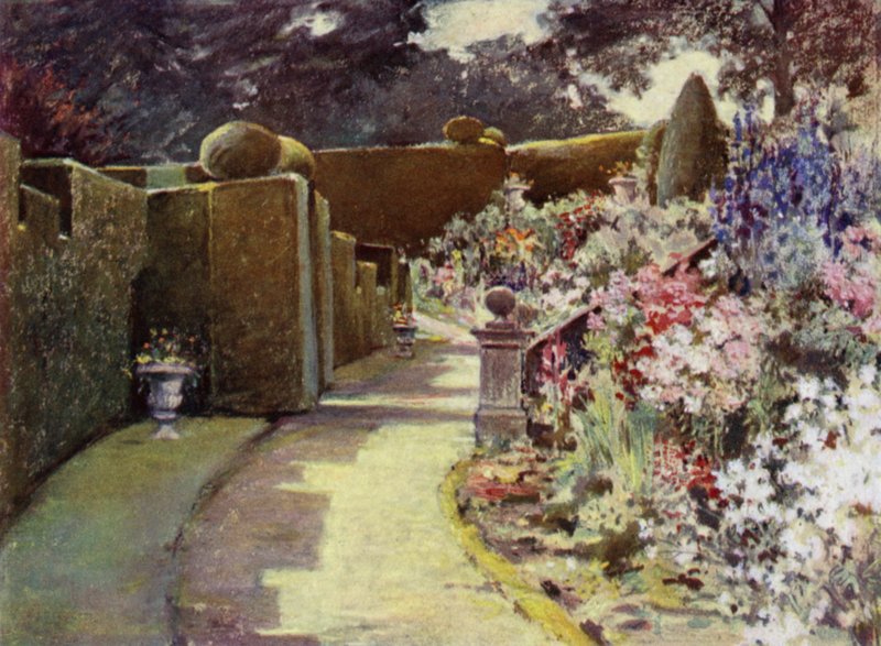 Skót kertek: Sunderland Hall (színes litho) alkotó: Mary Georgina Wade Wilson