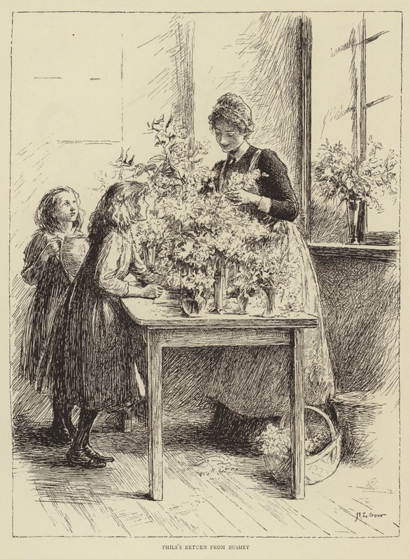 Illusztráció Honnor Morten A nővér története című könyvéhez. alkotó: Mary L. Gow