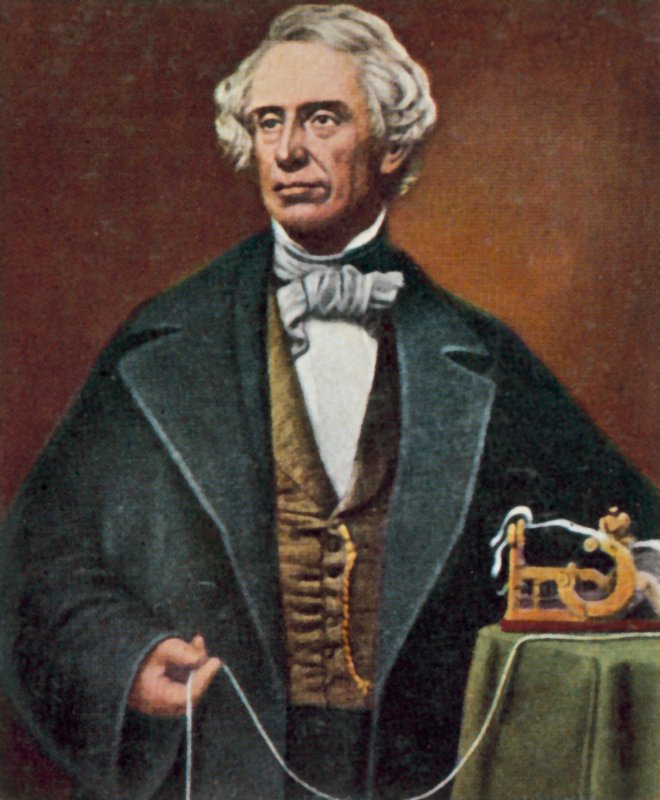 Samuel Morse, amerikai feltaláló és a távírás úttörője (színes fotó) alkotó: Mathew (after) Brady