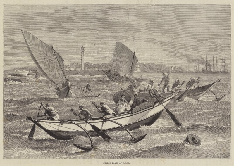Ceylon hajók Galle-ben alkotó: Matthew White Ridley
