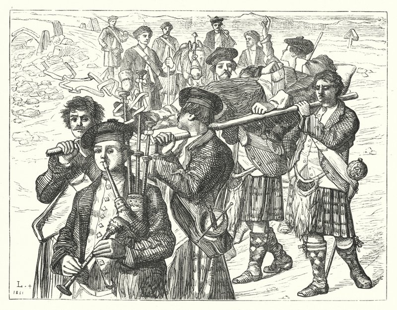 Culloden utáni éjszaka (metszet) alkotó: Matthew James (attr. to) Lawless