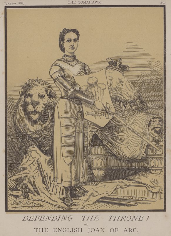 A trón védelme! vagy az angol Joan of Arc (színes litho) alkotó: Matthew