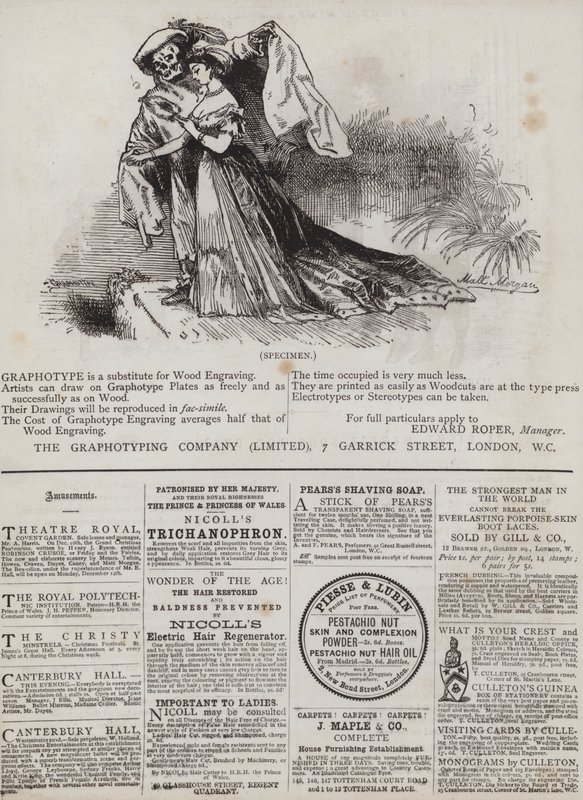 Hirdetések oldala (színes litho) alkotó: Matthew