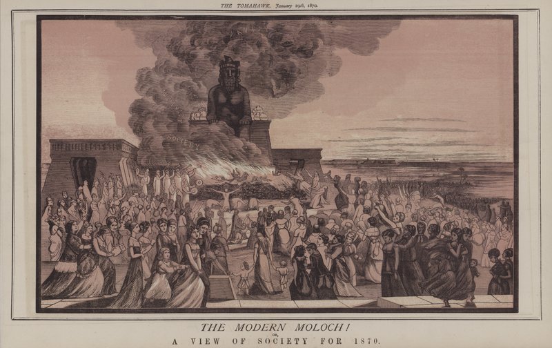 A modern Moloch! vagy: A társadalom képe 1870-re (színes litó) alkotó: Matthew