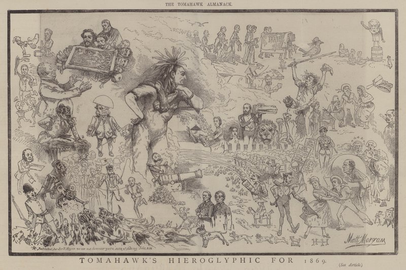 Tomahawk hieroglifája 1869-re (színes litó) alkotó: Matthew