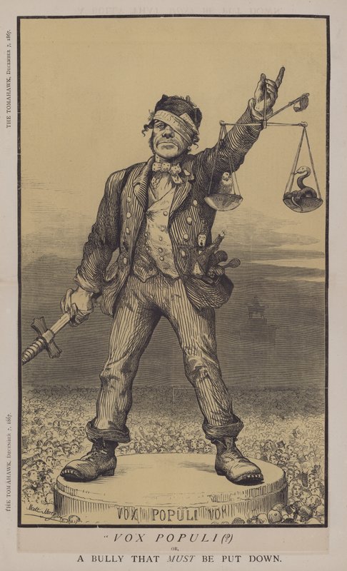 Vox Populi(?) vagy: Egy zsarnok, akit le kell tenni (színes litho) alkotó: Matthew
