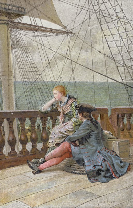 A hajó fedélzetén alkotó: Maurice Leloir