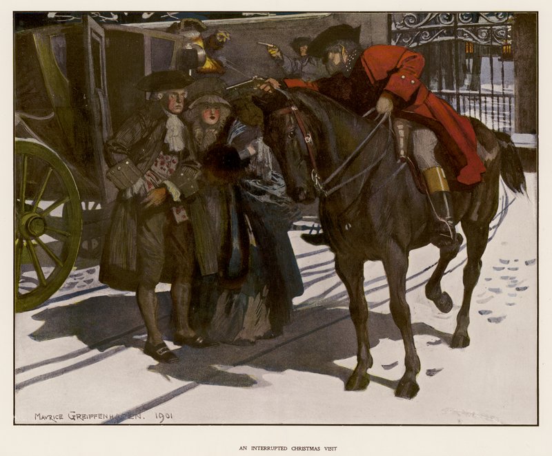 Karácsonyi látogatást megszakított egy autópálya (színes litó) alkotó: Maurice (after) Greiffenhagen