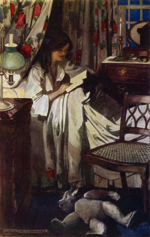 Bagdadi látogatás: Dido takaróval az ágyban (színes litó) alkotó: Maurice (after) Greiffenhagen