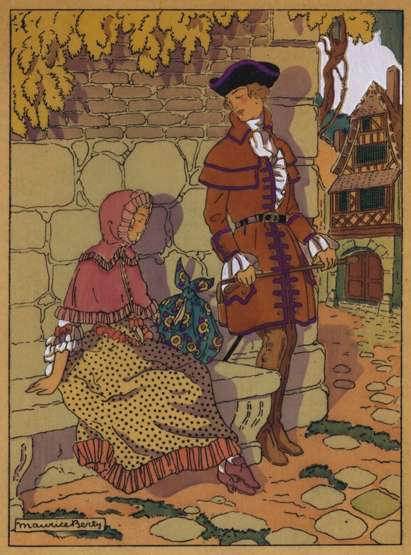Manon Lescaut illusztrációja a történelemhez (színes litó) alkotó: Maurice Berty