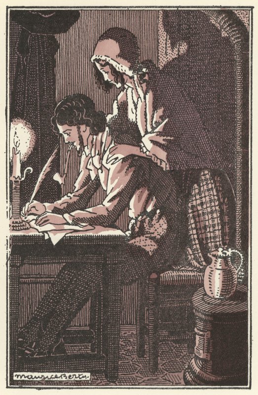 Illusztráció a Scenes de la Vie de Boheme-hez, Henri Murger (litho) alkotó: Maurice Berty