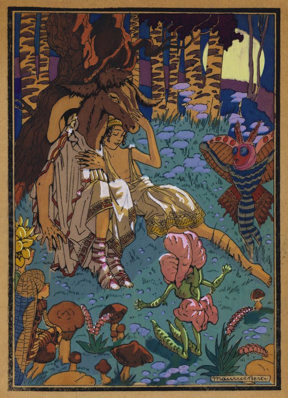 Illusztráció Shakespeare Szentivánéji álom című művéhez (színes litó) alkotó: Maurice Berty