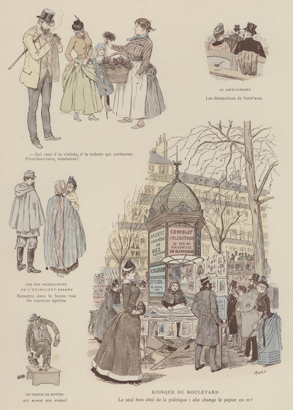 Illusztráció a Paris Brillanthoz (színes litó) alkotó: Maurice Charles Mathieu Bonvoisin