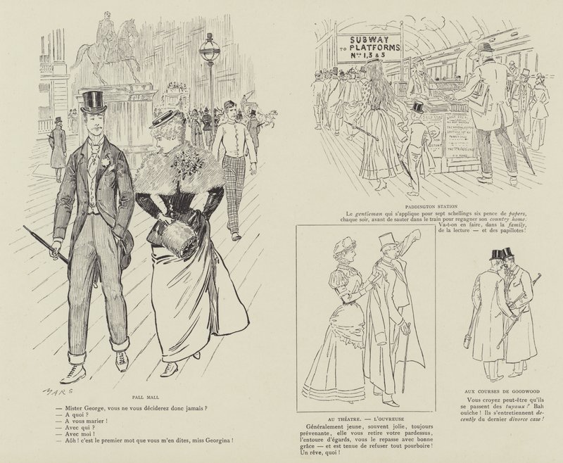 Illusztráció a Mars londoni életéhez alkotó: Maurice Charles Mathieu Bonvoisin