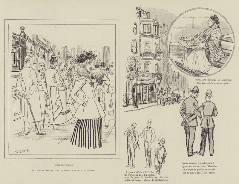 Illusztráció a Mars londoni életéhez alkotó: Maurice Charles Mathieu Bonvoisin