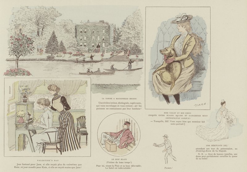 Illusztráció a Mars londoni életéhez alkotó: Maurice Charles Mathieu Bonvoisin