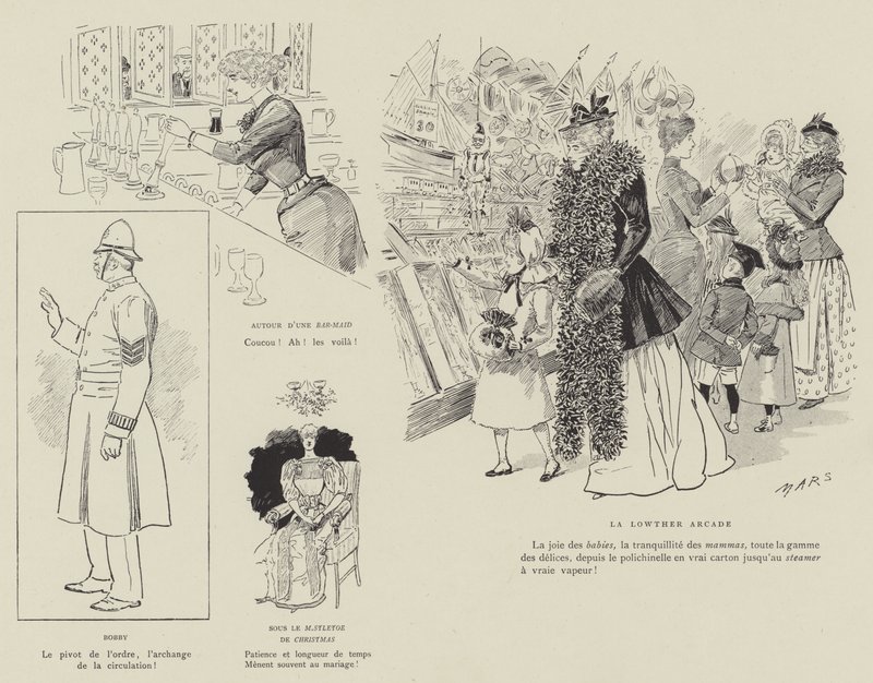 Illusztráció a Mars londoni életéhez alkotó: Maurice Charles Mathieu Bonvoisin