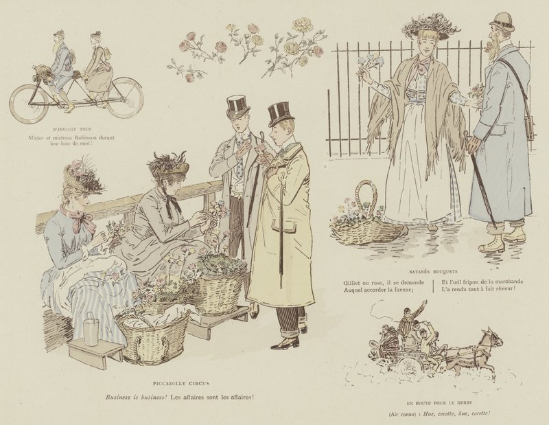 Illusztráció a Mars londoni életéhez alkotó: Maurice Charles Mathieu Bonvoisin