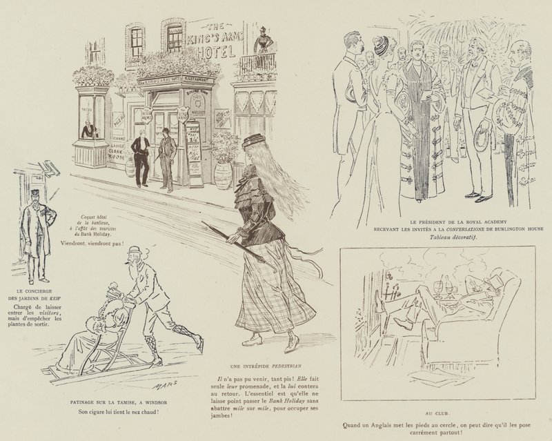 Illusztráció a Mars londoni életéhez alkotó: Maurice Charles Mathieu Bonvoisin