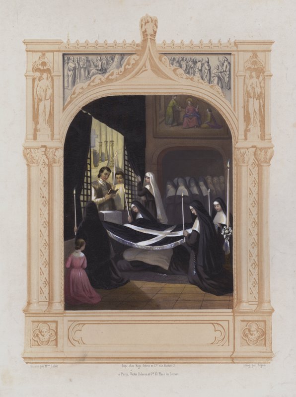Belépő a szent rendbe (akvatinta) alkotó: Maurice Leloir