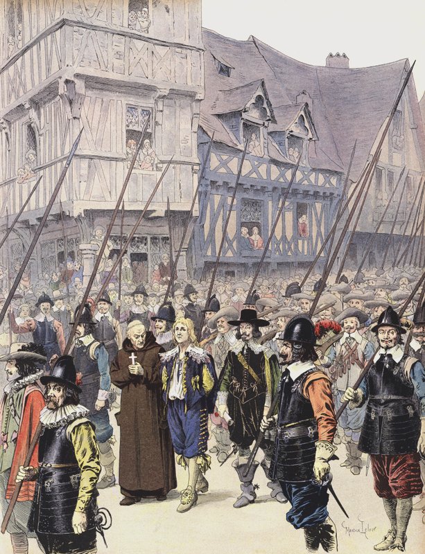 Chalaist, miután összeesküdött Richelieu ellen, Nantes-ban kivégzik alkotó: Maurice Leloir