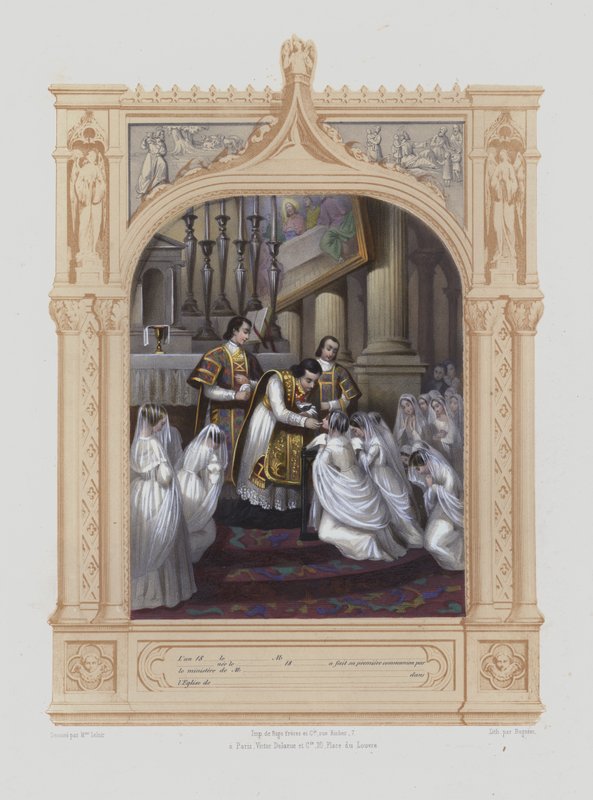 Elsőáldozás (akvatinta) alkotó: Maurice Leloir