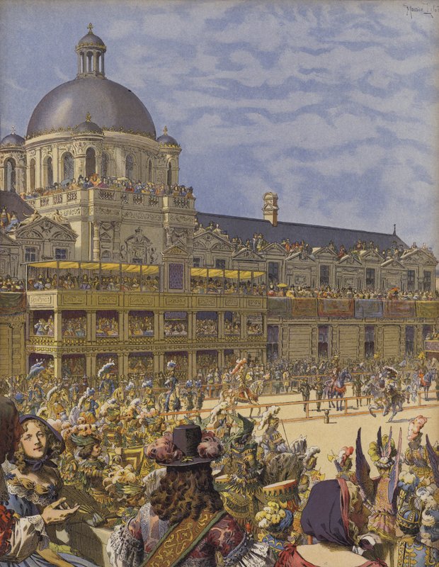 Grand Carrousel des Tuileries, a rómaiak királyának főversenye alkotó: Maurice Leloir