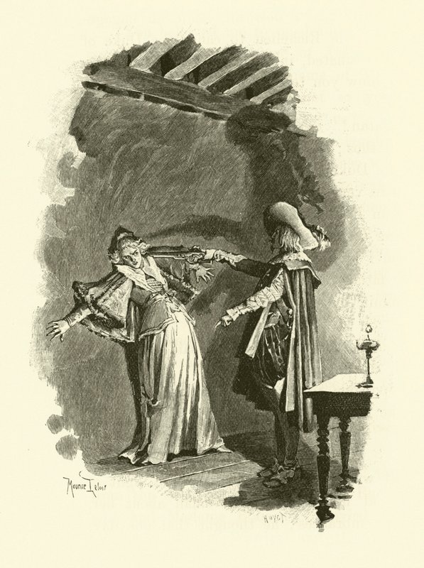 Illusztráció a három testőrhöz (metszet) alkotó: Maurice Leloir