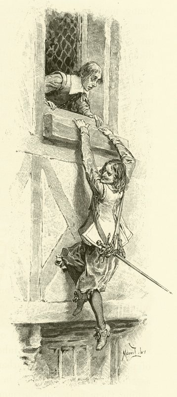 Illusztráció a három testőrhöz (metszet) alkotó: Maurice Leloir