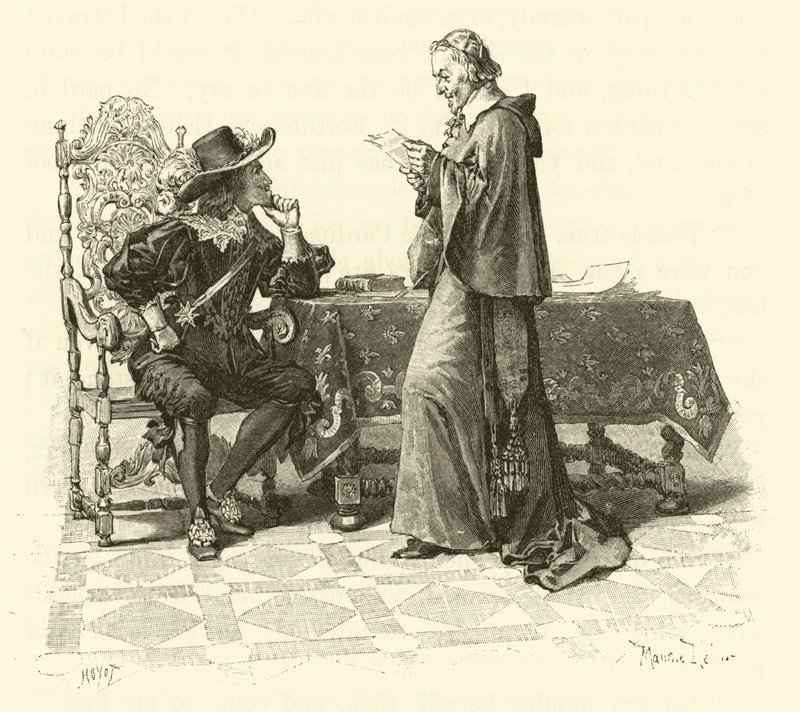 Illusztráció a három testőrhöz (metszet) alkotó: Maurice Leloir