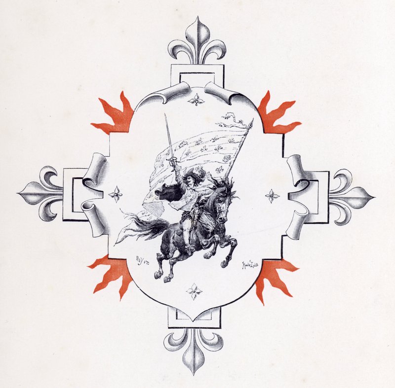 Illusztráció a három testőrhöz (metszet) alkotó: Maurice Leloir